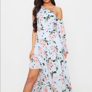 Asymmetrical floral dress